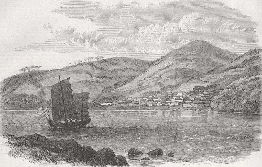 SOUTH KOREA. Port Hamilton (Geomun-do) 1865 old antique vintage print picture